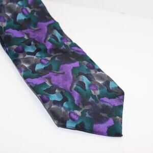 J. Garcia Collection Eight 100% Silk Abstract Print Tie 3.5” Wide